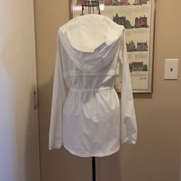 Forever 21 Jackets & Coats Nwt White Zip Up Jacket Strings Inside To Cinch Waist Poshmark